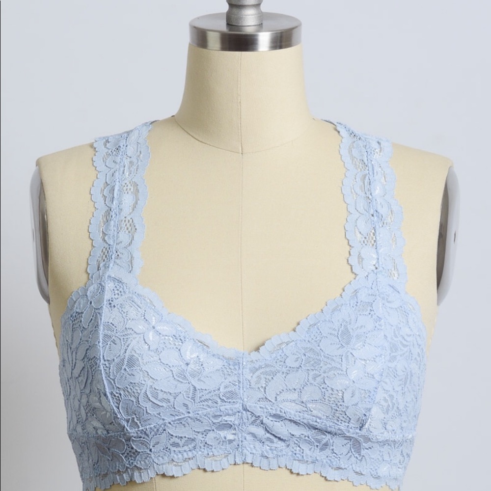 Lace Racerback Bralette in Periwinkle